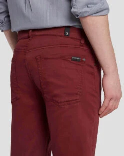 7 For All Mankind Luxe Performance Slimmy In Mulberry -Sleek Fit Style 7T511V60 MBY 3