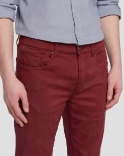 7 For All Mankind Luxe Performance Slimmy In Mulberry -Sleek Fit Style 7T511V60 MBY 5