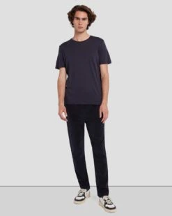 7 For All Mankind Warm Twill Jogger In Navy