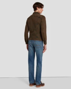 7 For All Mankind Perfect Trucker Jacket In Figure Out 11 7 For All Mankind Perfect Trucker Jacket In Figure Out -Sleek Fit Style 7T924C10 FGO 4