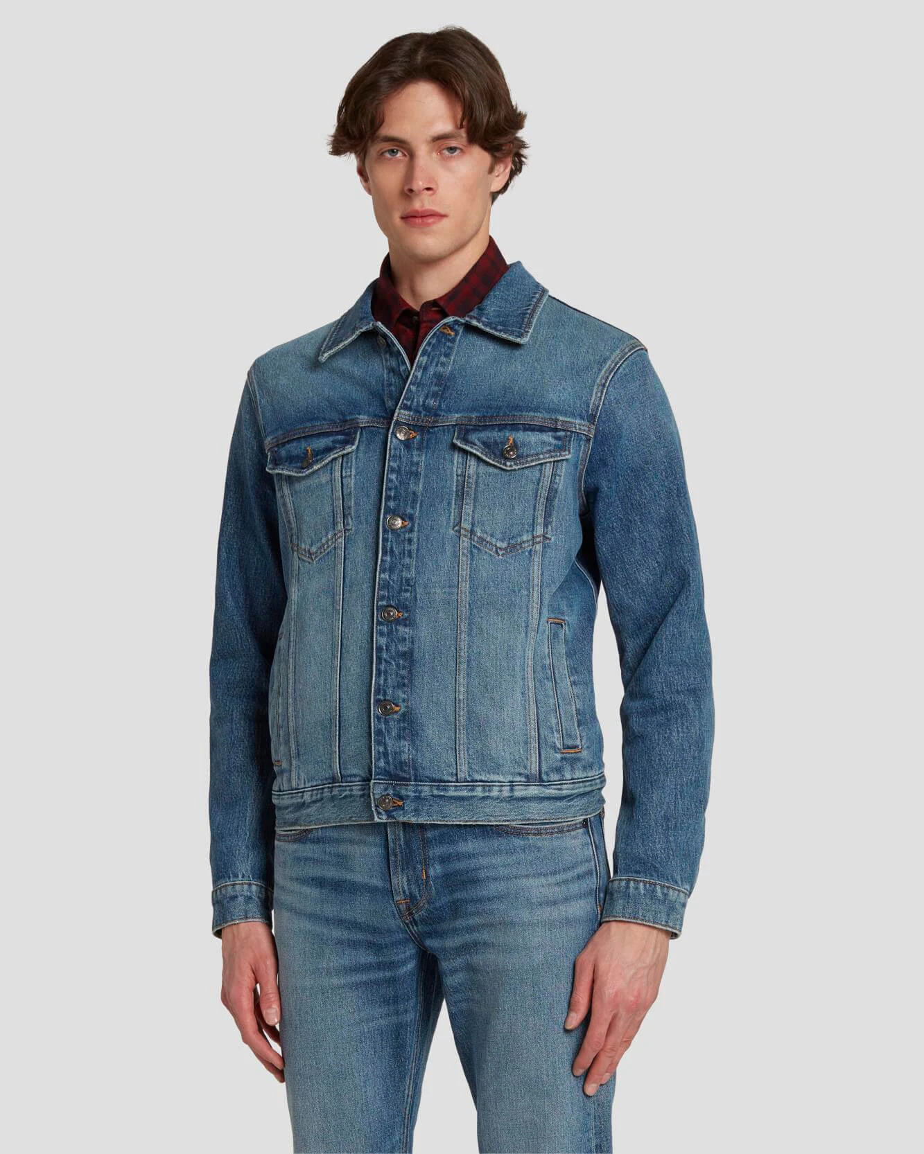 7 For All Mankind Perfect Trucker Jacket In Ramble 8 7 For All Mankind Perfect Trucker Jacket In Ramble - Image 6