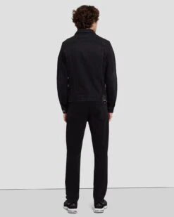 7 For All Mankind Perfect Trucker Jacket In Blindside 11 7 For All Mankind Perfect Trucker Jacket In Blindside -Sleek Fit Style 7T924C31 BDS 4