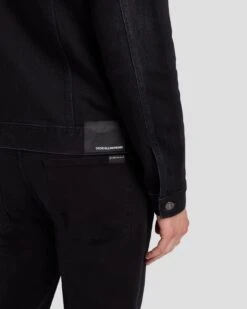 7 For All Mankind Perfect Trucker Jacket In Blindside 12 7 For All Mankind Perfect Trucker Jacket In Blindside -Sleek Fit Style 7T924C31 BDS 5