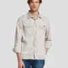 7 For All Mankind Western Shirt In Stay Afloat 2 7 For All Mankind Western Shirt In Stay Afloat -Sleek Fit Style 7T925C55 SYF 1