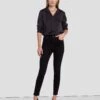 7 For All Mankind High Waist Ankle Skinny In Black Rose -Sleek Fit Style 7U001216 BRS 1 EDIT