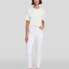 7 For All Mankind Slim Illusion High Waist Ankle Skinny In Luxe White -Sleek Fit Style 7U001399 SMW 1