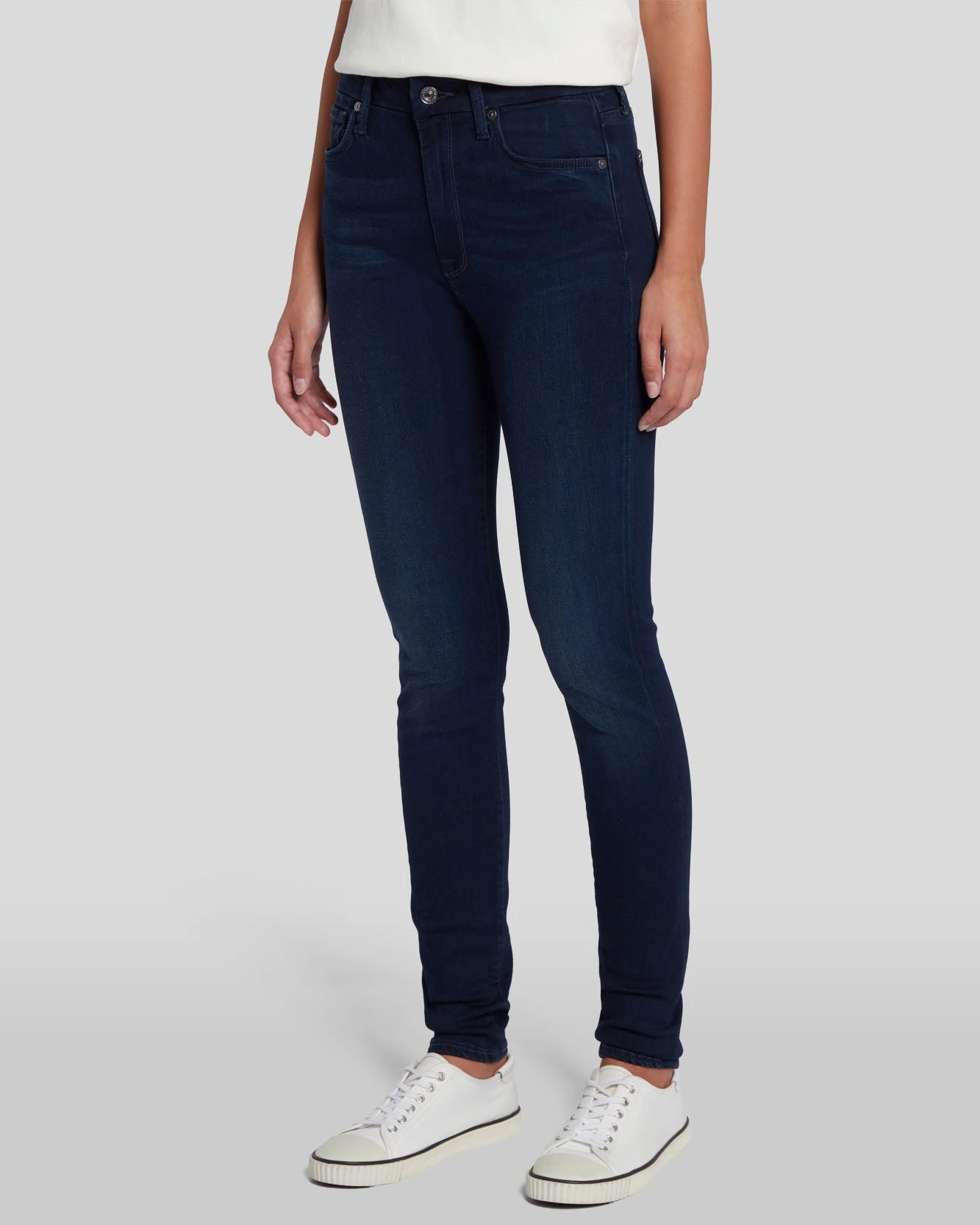 7 For All Mankind Slim Illusion High Waist Skinny In Twilight Blue 4 7 For All Mankind Slim Illusion High Waist Skinny In Twilight Blue - Image 2