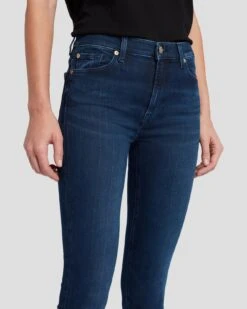 7 For All Mankind Slim Illusion High Waist Skinny In Legendary -Sleek Fit Style 7U003U58 LEG 3
