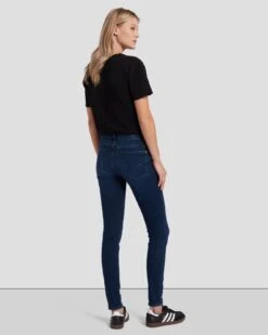 7 For All Mankind Slim Illusion High Waist Skinny In Legendary -Sleek Fit Style 7U003U58 LEG 4