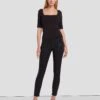 7 For All Mankind B(air) High Waist Ankle Skinny In Coated Black -Sleek Fit Style 7U040C43 BBT 1
