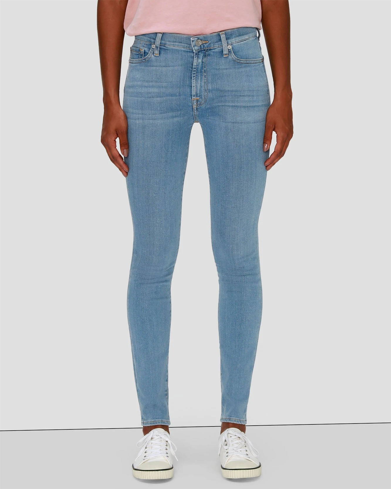 7 For All Mankind Slim Illusion Ankle Skinny In Staple 3 7 For All Mankind Slim Illusion Ankle Skinny In Staple