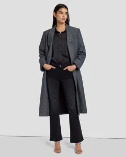 7 For All Mankind Tailorless Crystal Bootcut In Black Iris -Sleek Fit Style 7U073216 BI2 6