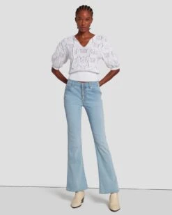 7 For All Mankind Tailorless B(air) Bootcut In Mirage -Sleek Fit Style 7U073C46 MGE 6