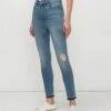 7 For All Mankind Slim Illusion HW Ankle Skinny In Aloe