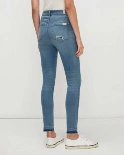 7 For All Mankind Slim Illusion HW Ankle Skinny In Aloe -Sleek Fit Style 7U082393 AO1 04