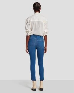 7 For All Mankind No Filter Ultra High Rise Ankle Skinny In Mazete -Sleek Fit Style 7U102650 MZ1 4