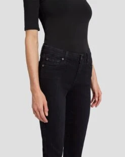 7 For All Mankind Kimmie Bootcut In Black Rose -Sleek Fit Style 7U302216 BRS 3