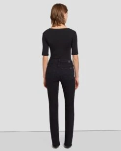 7 For All Mankind Kimmie Bootcut In Black Rose -Sleek Fit Style 7U302216 BRS 4
