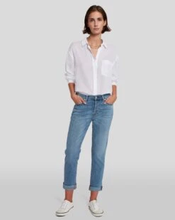 7 For All Mankind Broken Twill Josefina In Bright Light