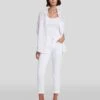 7 For All Mankind Broken Twill Josefina In White 2 7 For All Mankind Broken Twill Josefina In White -Sleek Fit Style 7U303445 BTW 1