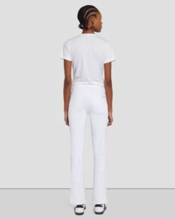 7 For All Mankind Kimmie Cropped Straight In Clean White -Sleek Fit Style 7U306189 CLW 3
