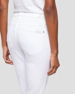 7 For All Mankind Kimmie Cropped Straight In Clean White -Sleek Fit Style 7U306189 CLW 5