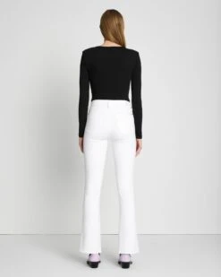 7 For All Mankind Slim Illusion Kimmie Straight In White -Sleek Fit Style 7U343399 SMW 4