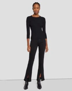 7 For All Mankind Slim Illusion Kimmie Straight In Black