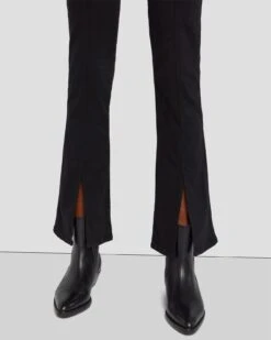 7 For All Mankind Slim Illusion Kimmie Straight In Black -Sleek Fit Style 7U343526 SIB 0507 D1