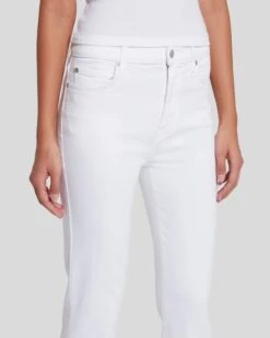 7 For All Mankind Slim Illusion High Waist Slim Kick In Luxe White 10 7 For All Mankind Slim Illusion High Waist Slim Kick In Luxe White -Sleek Fit Style 7U350399 SMW 3