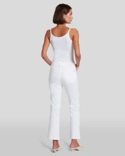 7 For All Mankind Slim Illusion High Waist Slim Kick In Luxe White 11 7 For All Mankind Slim Illusion High Waist Slim Kick In Luxe White -Sleek Fit Style 7U350399 SMW 4