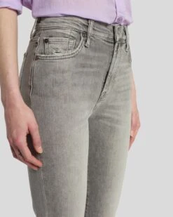 7 For All Mankind Luxe Vintage High Waist Slim Kick In Imprint -Sleek Fit Style 7U352711 IM2 3