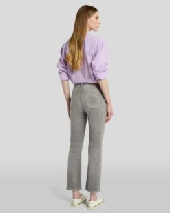 7 For All Mankind Luxe Vintage High Waist Slim Kick In Imprint -Sleek Fit Style 7U352711 IM2 4