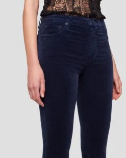 7 For All Mankind Velvet High Waist Slim Kick In Ink 10 7 For All Mankind Velvet High Waist Slim Kick In Ink -Sleek Fit Style 7U352V65 INC 3