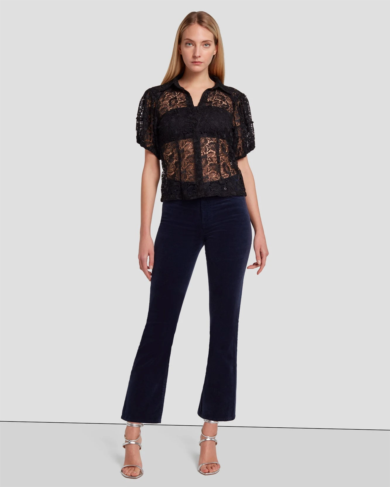 7 For All Mankind Velvet High Waist Slim Kick In Ink 8 7 For All Mankind Velvet High Waist Slim Kick In Ink - Image 6