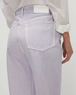 7 For All Mankind Easy Straight Ankle With Cut Hem In Lavender -Sleek Fit Style 7U408795 LAV 03