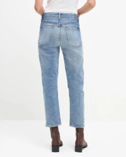 7 For All Mankind Easy Slim With Floral Embroidery In Ventura -Sleek Fit Style 7U411363 VEP 03