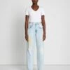 7 For All Mankind The Jennifer 90's Baggy Jean In Blue Babe -Sleek Fit Style 7U422555 BBE 1