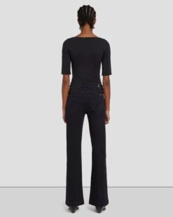 7 For All Mankind Tailorless Dojo In Black Rose -Sleek Fit Style 7U452216 BRS 4