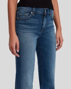 7 For All Mankind Dojo In Distressed Authentic Light -Sleek Fit Style 7U45244A DLU 3