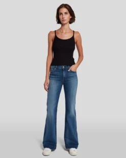 7 For All Mankind Dojo In Distressed Authentic Light -Sleek Fit Style 7U45244A DLU 6