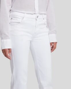 7 For All Mankind Slim Illusion Tailorless Dojo In Luxe White -Sleek Fit Style 7U470399 SMW 3