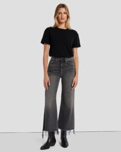 7 For All Mankind Luxe Vintage Ultra High Rise Cropped Jo In Courage -Sleek Fit Style 7U498C32 CO6 6