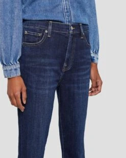 7 For All Mankind Broken Twill High Waist Slim Kick In Calix -Sleek Fit Style 7U500067 CL6 3