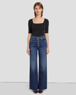 7 For All Mankind Luxe Vintage Ultra High Rise Jo In Deep Soul -Sleek Fit Style 7U520A91 DS5 6