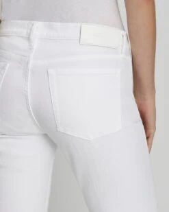 7 For All Mankind Low Rise Flare In Brilliant White 8 7 For All Mankind Low Rise Flare In Brilliant White -Sleek Fit Style 7U522672 BW4 3