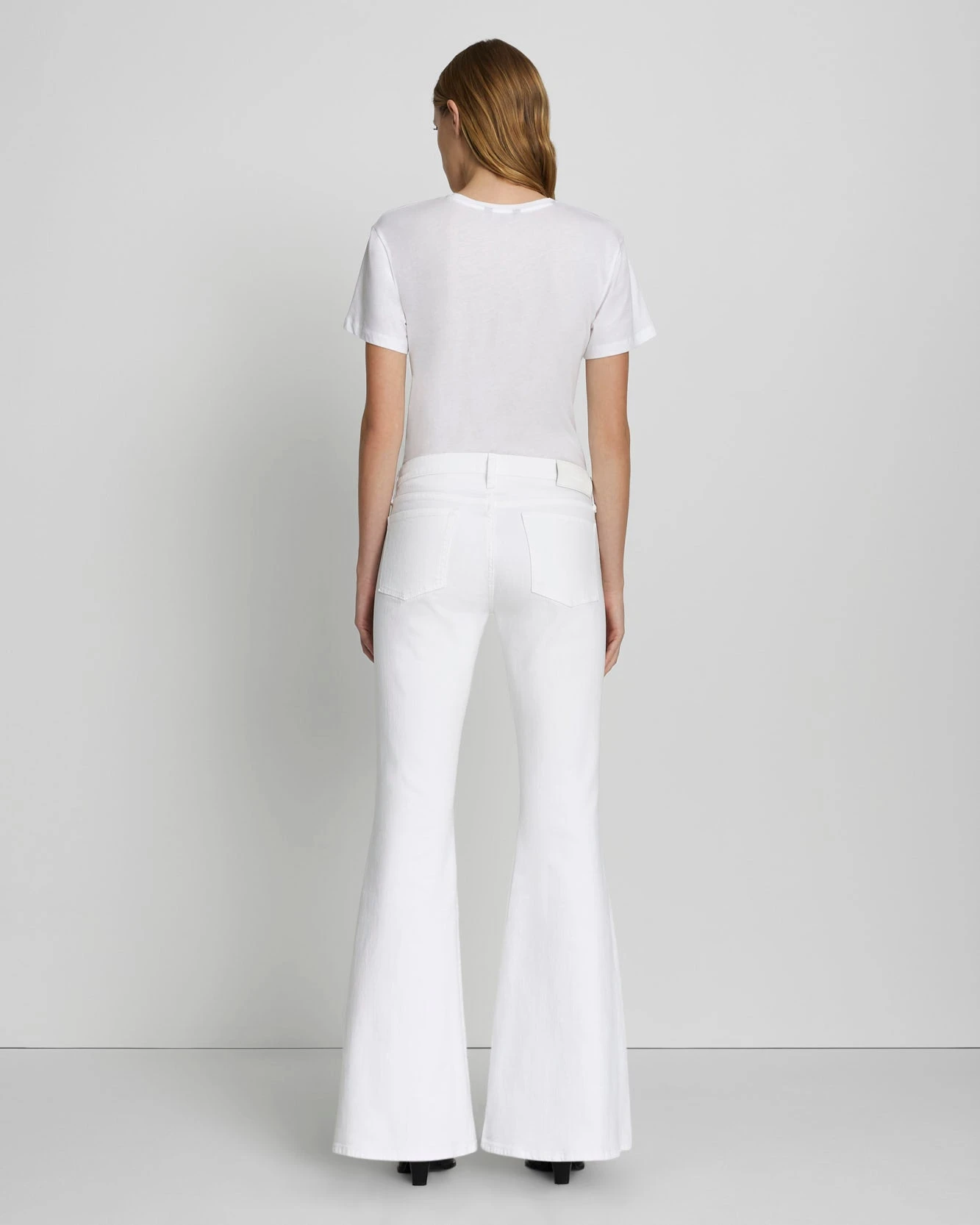 7 For All Mankind Low Rise Flare In Brilliant White 6 7 For All Mankind Low Rise Flare In Brilliant White - Image 4