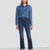 7 For All Mankind Luxe Vintage High Waist Slim Kick In Deep Soul -Sleek Fit Style 7U534A91 DS6 1