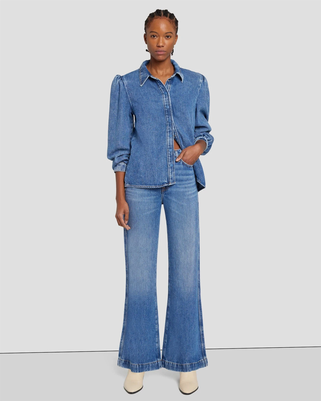 7 For All Mankind Tailorless Denim Lustre Modern Dojo In Daylily 8 7 For All Mankind Tailorless Denim Lustre Modern Dojo In Daylily - Image 6