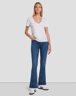 7 For All Mankind Tailorless No Filter UHR Skinny Boot In Blue Star -Sleek Fit Style 7U633550 BST 6